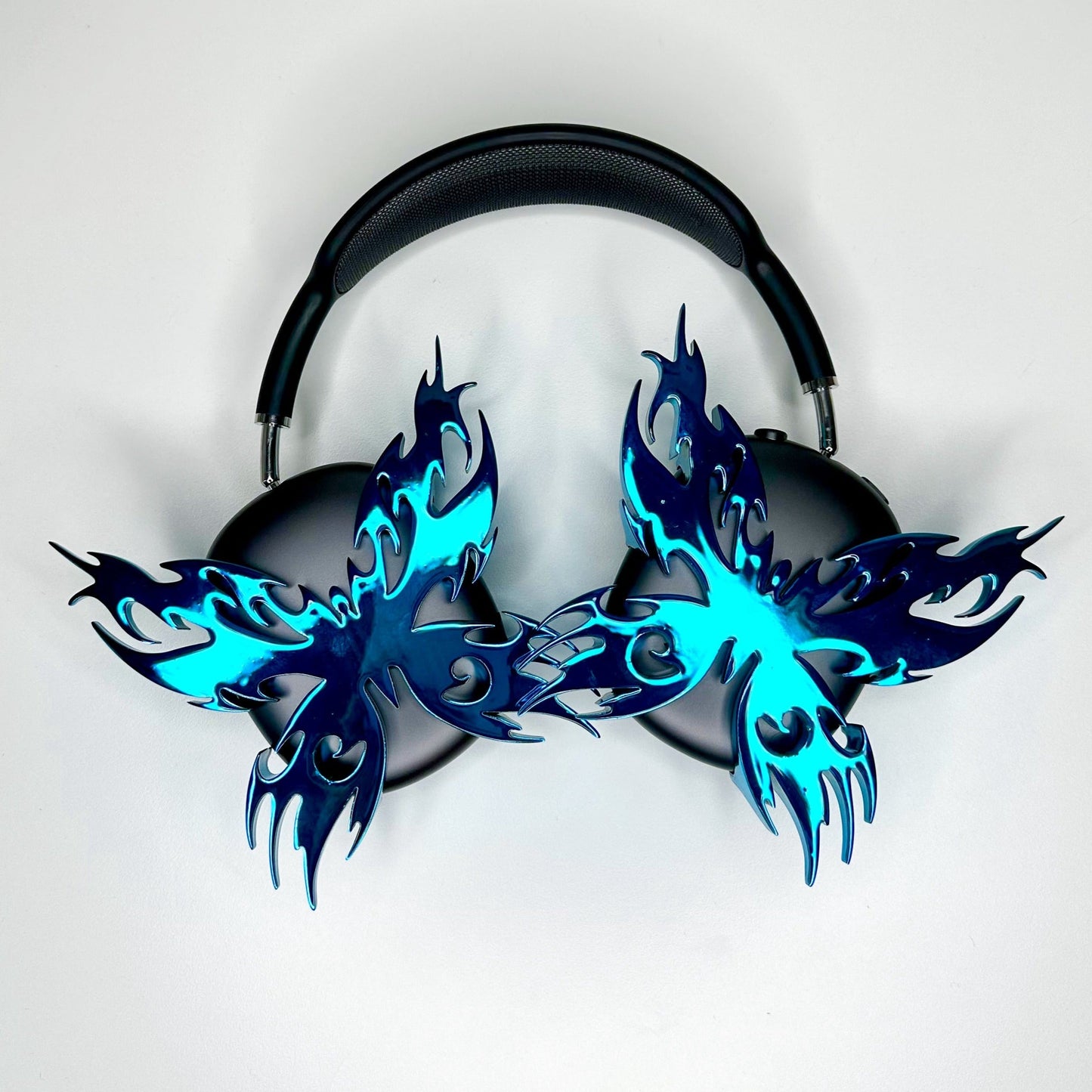 Chrome Aqua Blue Butterfly Attachments Set READY TO SHIP