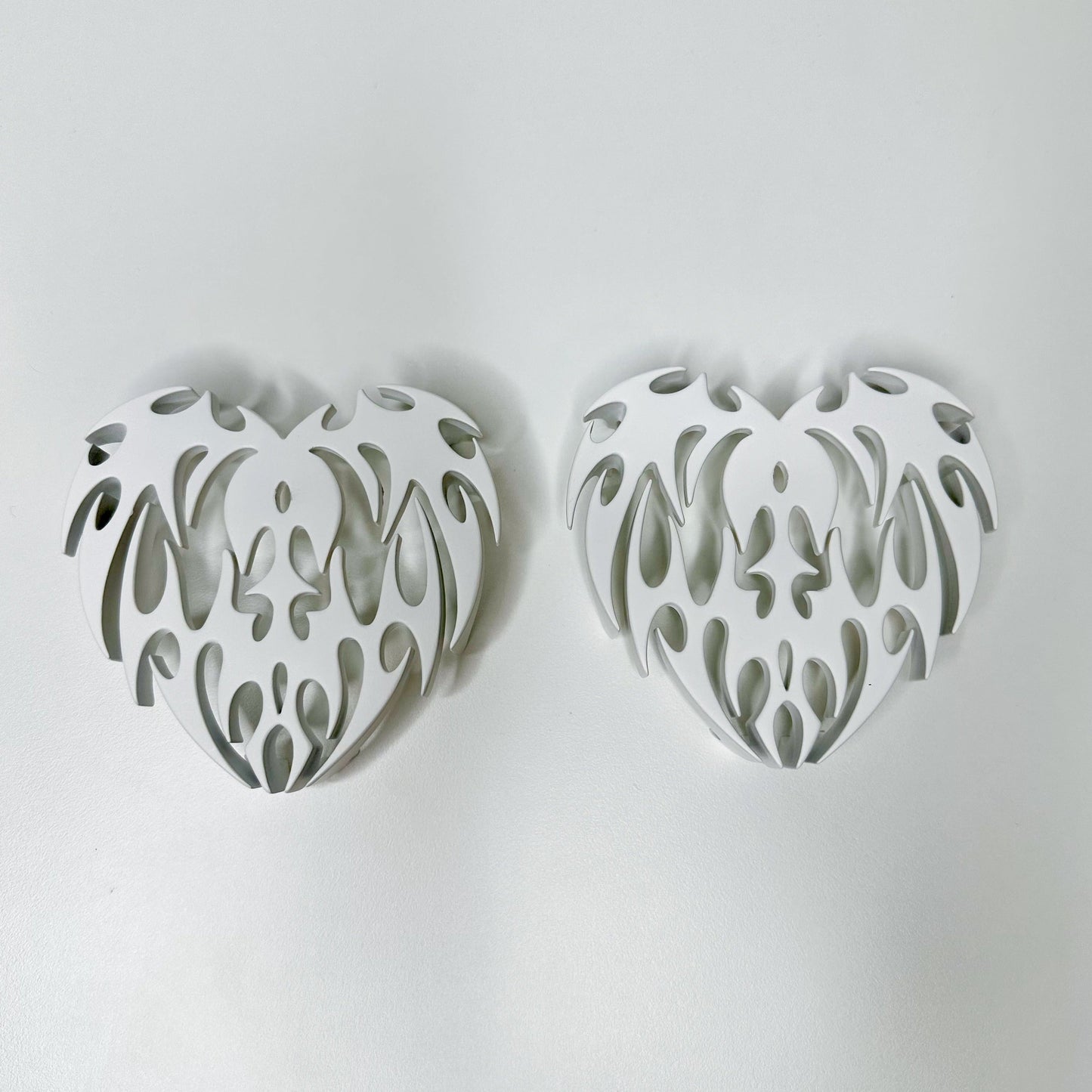 Matte White Heart Attachments Set READY TO SHIP
