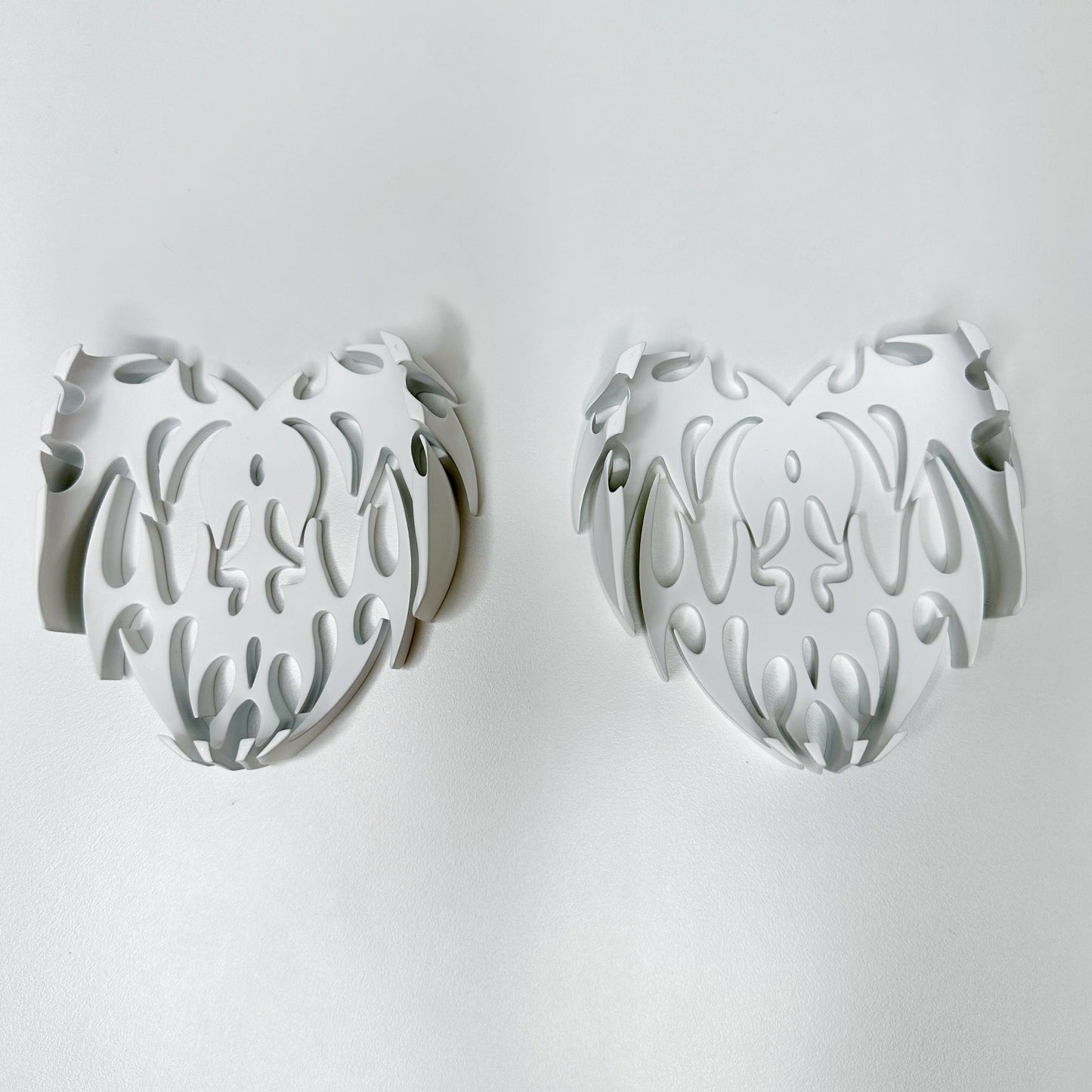 Matte White Heart Attachments Set READY TO SHIP