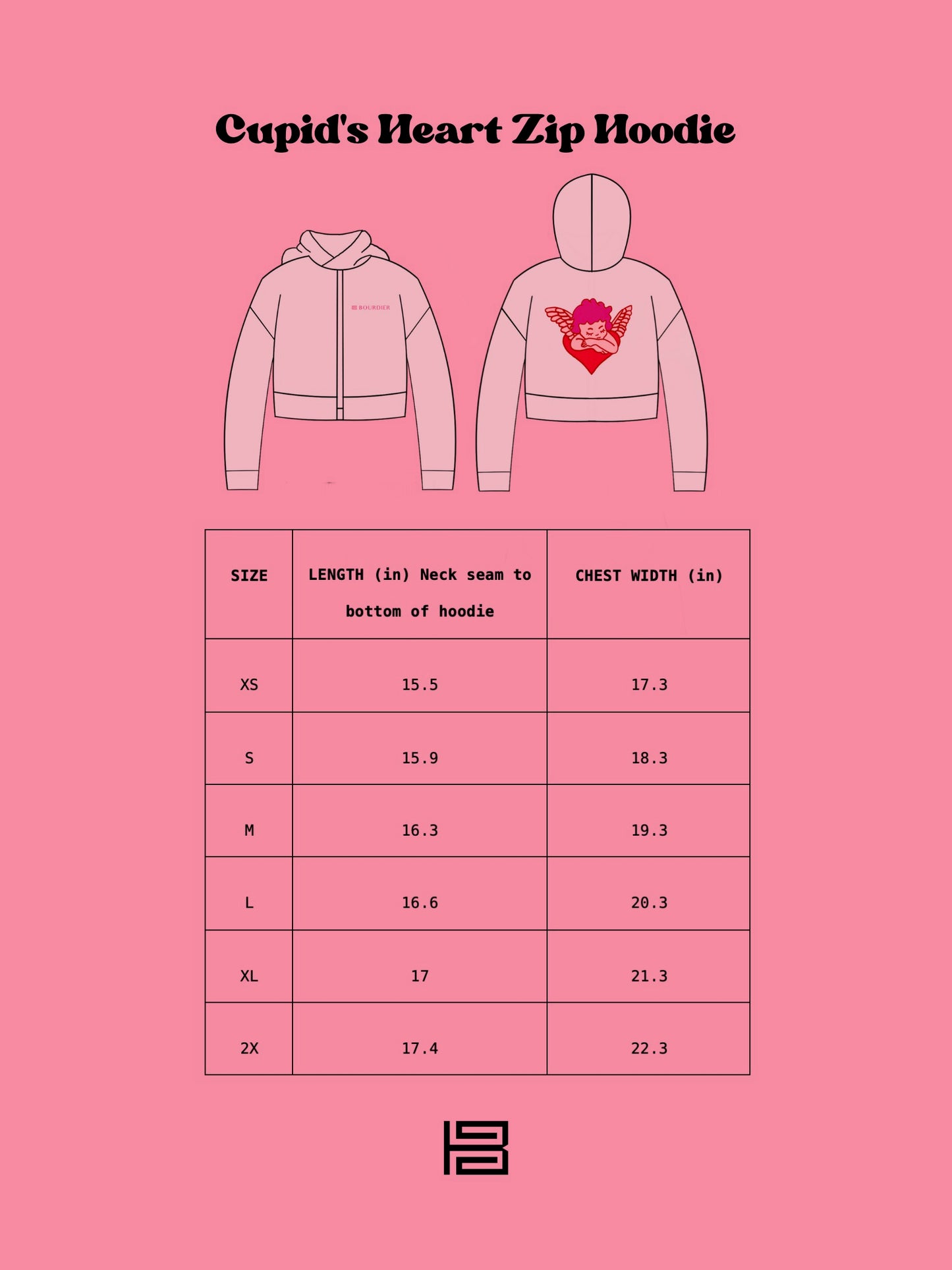 Cupid's Heart Zip Hoodie
